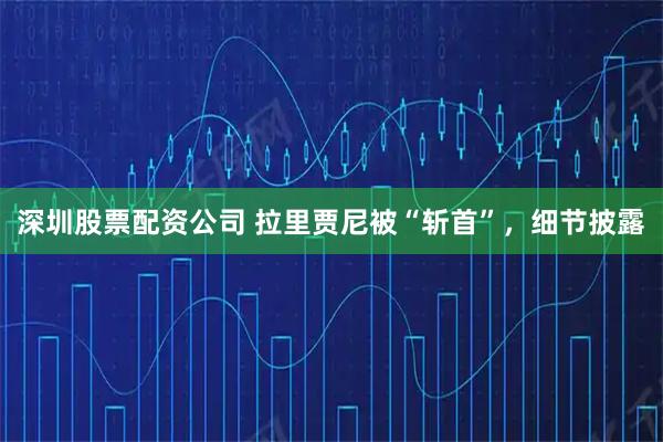 深圳股票配资公司 拉里贾尼被“斩首”，细节披露